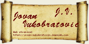 Jovan Vukobratović vizit kartica